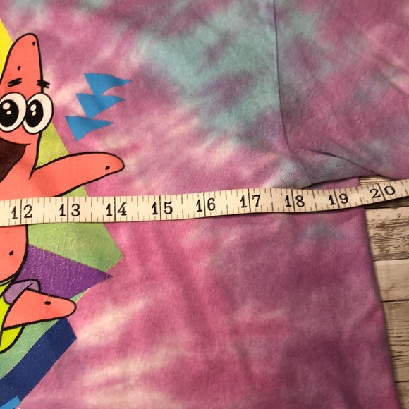 Vintage Sponge Bob Square Pants & Patrick Star tie dye cotton tee, size M - Picture 4 of 8